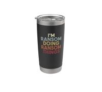 Ransom Name Ransom Personalized Name First Given Vaso térmico de acero inoxidable de doble pared