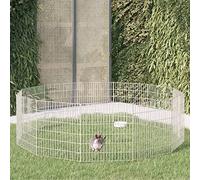 Rantry Conejera con 12 paneles de 54 x 60 cm, de hierro galvanizado, jaula para animales o gallineros para aves de corral, gallineros, conejos, decoración de muebles