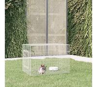 Rantry Conejera de 78 x 54 x 54 cm, de hierro galvanizado, jaula para animales, jaula para pollos exterior para aves de corral, gallineros, conejos