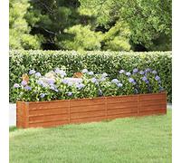 Rantry jardineras Exterior Grandes, Jardinera Rectangular Arriates de Jardín Jardinera Macetero Cuadrado para Cultivos Plantas Flores Patio Exterior Terraza Balcón de Gris 320x40x45 cm