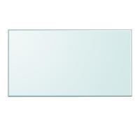 Rantry - Mesa auxiliar para sofá, mesa rectangular de cristal templado, 1200 x 650 mm