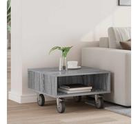 Rantry Mesa Lateral con Ruedas Moderna Gris Sonoma - Almacenamiento Espacioso, Madera de Ingeniería, Diseño Versátil para Interiores Modelo LWZJ-891029ES