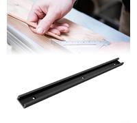 Ranura en T de aleación de aluminio negro de 30 mm para banco de trabajo de carpintería, barra de inglete deslizante compatible con plantillas de sierra de mesa y abrazaderas (300-600 mm) (300 mm)