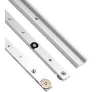 Ranura for rieles en T, for de aleación aluminio Riel inglete y barra Sierra mesa deslizante Varilla calibre Herramienta for trabajar la madera Durable uso 1 pieza(Silver,300mm)