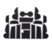 Ranura Puerta Interior Coche para Hyundai Ix35 para Tucson LM 2010 2011 2012 2013 2014 2015 Alfombrilla Antideslizante Goma para Ranura Puerta Posavasos(Bianco)