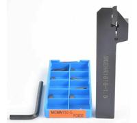 Ranurado torneado portaherramientas MGEHR1616-1.5 con 10 piezas MGMN150-G Insertos de carburo para corte de ranura externa CNC torno mecanizado, 16x16x100mm