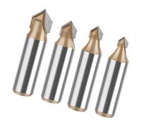 Ranuras en V profesionales de 90 grados para carpintería, punta de enrutador de 12 mm, vástago redondo, herramienta de corte alto profesional, ranuras en V, vástago de broca para carpintería