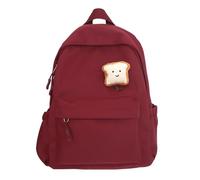 Ranuw 2024 NUEVA Mochila de regreso a la escuela para niñas, mochila versátil, bolso de hombro de doble correa de nailon, mochila de viaje, mochila versátil, rojo, Mass Beauty
