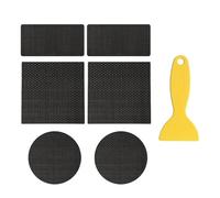 Ranuw 6 piezas de cinta de reparación de trampolín con raspador impermeable parches de pinchazos para juegos Garden Bounce Park, parches adhesivos fáciles de usar, fáciles de instalar