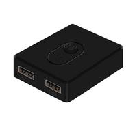 Ranuw Conmutador USB 2.0/3.0 1 en 2 salidas 2 en 1 salida bidireccional 2 ordenadores comparten 1 dispositivo USB transmisión de datos estable