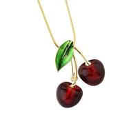 Ranuw El collar de suéter de fruta único transforma tu look con elegancia. El collar con colgante de fruta es adecuado para diferentes ocasiones y un accesorio de joyería de moda