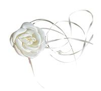 Ranuw Gargantilla de cuerda ajustable con colgante de flor de rosa grande, cadena gótica de clavícula, cadena de cuello floral para mujeres y niñas, collar de flores de rosa