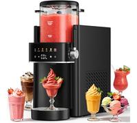 Ranvaira Máquina para hacer granizados, máquina de helado, máquina de granizado para el hogar y la familia, no necesita hielo con enfriamiento rápido y control de temperatura, multifunción para