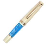 Ranvi Jinhao 82 Mini pluma estilográfica acrílica, punta fina de iridio, pluma de viaje de bolsillo para párrafos cortos con convertidor de tinta, color azul