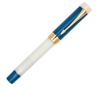 Ranvi Pluma estilográfica Jinhao 100, plumín extrafino, detalles dorados, azul oscuro