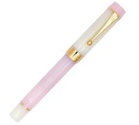Ranvi Pluma estilográfica Jinhao 100, Plumín fino, Adornos dorados, Clip de bola, Rosa