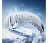 RANVOO AICE LITE Plus 2025 Máximo Flujo de Aire Frío [N.º1 Más Fresco y Duradero] Aire Acondicionado de Cuello, Ventilador Recargable de 6.000 mAh, Sopla Aire Frío, Regalo para Mamá, Blanco