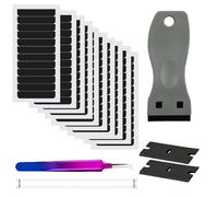 RANYAKE 10 piezas Con pinzas/espátula/cuchillas de recambio,Cinta de Extensión de Pelo,Adhesivas para Tape Extensiones,Cinta Adhesiva para Cabello,Cinta adhesiva para extensiones de cabello y puntas