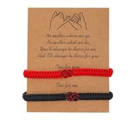 RANYAKE 2piezas Pulsera a Juego,Pulsera Para Parejas,Hilo Rojo del Destino Joyería para Parejas,Regalos para Pareja,Pulsera Guardianas,para Aniversarios,Cumpleaños y San Valentín