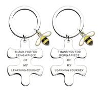 RANYAKE 2piezas Regalo Graduación Profesor Mujer,Llavero Regalo para Profesoras,Regalos Profesor,Llavero con Cita de Agradecimiento a los Profesores,para Regalos de Graduación,el Día del Maestro