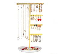 RANYAKE Organizador de Joyas,Soporte para Joyas,Expositor con Barra en T Extraíble,Expositor para Collares,Anillos,Pulseras,Pendientes,para Salones,Dormitorios y Tocadores