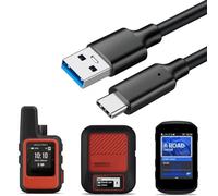 Ranyi Paquete de 2 cables USB tipo A a tipo C de carga/datos para Garmin inReach Mini 2 3/3 Plus Messenger Plus/Montana 710 710i 760i /Garmin Edge 550 850 1050 / DriveSmart 66 76 86 / eTrex SE Solar