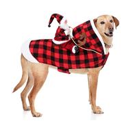 RANYPET Perro Santa Claus Riding Christmas Disfraz, Premium Pet Ropa Navidad Equitación Traje para Pequeños Perros Grandes Gatos Ropa Fiesta de Navidad Ropa de Vestir Ropa a cuadros XXL