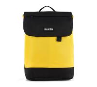 RANZN® Madrid - Mochila premium para mujer con bolsa para ordenador portátil, mochila para el trabajo y la escuela, resistente con cremalleras fuertes, Negro-amarillo-negro