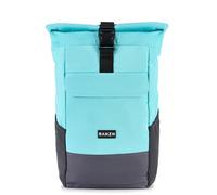 RANZN Miami - Mochila enrollable premium para hombre y mujer, antirrobo, mochila de senderismo con compartimento para portátil, Turquesa Gris, 31 x 13 x 42 cm, Mochilas rucksack