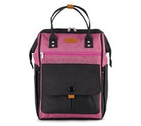 RANZN® - París - Mochila premium para mujer con asas de transporte, correas ajustables para el hombro, resistente al agua, con puerto de carga USB, transpirable, para portátil de 15,6 pulgadas,