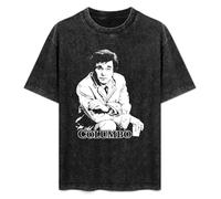 RAOAR Columbo Detective Crime Mystery LAPD TV Series Title T-Shirt Mens Black Tees Unisex Shirt XXL