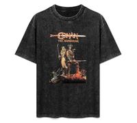 RAOAR Conan The Barbarian 80S Movie T-Shirt Mens Black Tees Unisex Shirt S