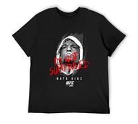 RAOAR Nate Diaz I'm Not Surprised T-Shirt Mens Black Tees Unisex Shirt XL