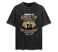 RAOAR Some of Us Grew Up Listening To Kris Kristofferson He Cool Ones Still Do T-Shirt Mens Black Tees Unisex Shirt L