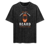 RAOAR You Don't Choose The Beard The Beard Chooses You T-Shirt Mens Black Tees Unisex Shirt M