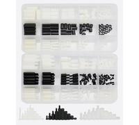 Raogoodcx 360 pcs M2 M3 M4 mâle femelle Nylon Hex Boulons pour Entretoise Écrou à vis Assortiment kit