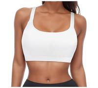 RAOKENSU Bikini para mujer, parte superior acolchada, transpirable, sujetador deportivo de secado rápido, traje de baño push up ajustable, parte superior de bikini sin espalda, parte superior de