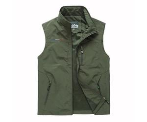 RAOKENSU Chaleco de pesca para hombre de verano para exteriores, chaleco de trabajo Safari con muchos bolsillos, fino y ligero, chaleco de verano, chaleco para bicicleta, chaleco multifunción, chaleco