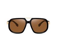 RAOKENSU Kapten And Son Gafas de sol para mujer, gafas de aviador, modernas, retro, marco rectangular, sombra, gafas de sol de piloto de doble puente, clásicas, retro, estilo años 70, con protección