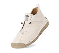 RAOKENSU Montela - Zapatillas ortopédicas para mujer, cómodas, sin dolor, impermeables, antideslizantes, transpirables, para mujer, para el tiempo libre, O blanco., 43 EU