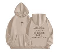 RAOKENSU Sudadera con capucha para mujer, talla grande, diseño de cruz con gráfico Y2k, sudadera con capucha, para otoño e invierno, para adolescentes, niñas, manga larga, para el tiempo libre, el día