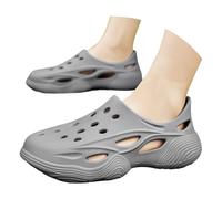 RAOKENSU Zapatillas de estar por casa para hombre, tallas grandes, zapatos de jardín, antideslizantes, de un solo color, pantuflas de playa para verano, para exteriores, uso diario, suaves, cómodas