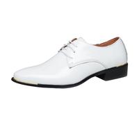 RAOKENSU Zapatos de negocios para hombre, zapatos de cuero, punta puntiaguda, elegantes, zapatos de charol, zapatos de traje Derby Oxford, zapatos formales, zapatos de boda, zapatos de noche