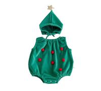 Raopuzi Body Navidad Bebe con Gorro Disfraz Navideño Bodies Franela sin Mangas Traje Arbol de Navidad, Papa Noel, Reno para Bebé Niño Niña Ropa de Una Pieza Linda para Recien Nacido Regalo Infantil