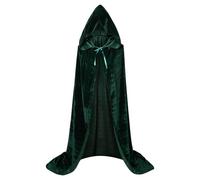 Raopuzi Capa Negra con Capucha Adulto, Largo Disfraz Vampiro, Capas Medieval Muerte, Bruja Vampiro Mago Capa Halloween para Cosplay, Capas Disfraz Halloween para Carnaval Fiesta Cumpleaños