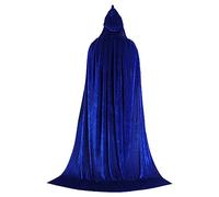 Raopuzi Capa Negra con Capucha Terciopelo Adulto, Largo Disfraz Vampiro, Capas Medieval Muerte, Bruja Vampiro Mago Capa Halloween para Cosplay, Capas Disfraz Halloween para Carnaval Fiesta Cumpleaños