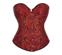 Raopuzi Corset Negro Disfraz Mujer Corse Medieval Halloween Top Bustier con Cordones, Black Corpiño Palabra de Honor Corsé Gótico Palacio Cordet Overbust Cintura para Carnava Cosplay Fiesta Outfit