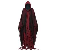 Raopuzi Disfraces Halloween Adulto Hombre Capa Medieval con Capucha de Parca Disfraz Muerte Traje Halloween para Hombre Mujer Tunica Rasgada para Carnaval Fiesta Cosplay
