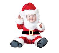 Raopuzi Disfraz Navidad Bebe Papa Noel, Disfraces de Traje Papa Noel Niño con Barba, Recién Nacido Top + Pantalones + Gorro Navidad Ropa Navideña Mi Primera Bebe Niños Y Niñas