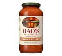 Rao's Homemade Mushroom and Bell Pepper Sauce, 24 oz, Tomato Sauce, All Purpose, Keto Friendly Pasta Sauce, Premium Quality Tomatoes from Italy, Mushrooms, and Bell Peppers
